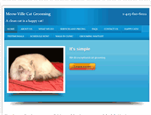 Tablet Screenshot of meowvillecatgrooming.com